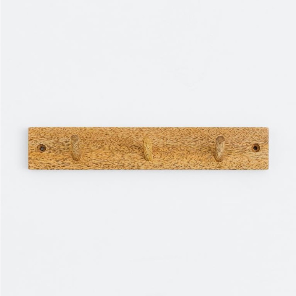 H&M BROWN MANGO WOOD MINI HANGER NEW